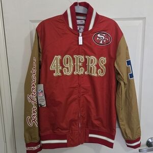 Mitchell & Ness Red and Gold 49ers Jacket